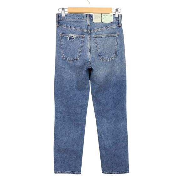 NWT Agolde Kye Mid-Rise Stretch Straight Crop In Notion Medium Wash Size 24 - Picture 4 of 10